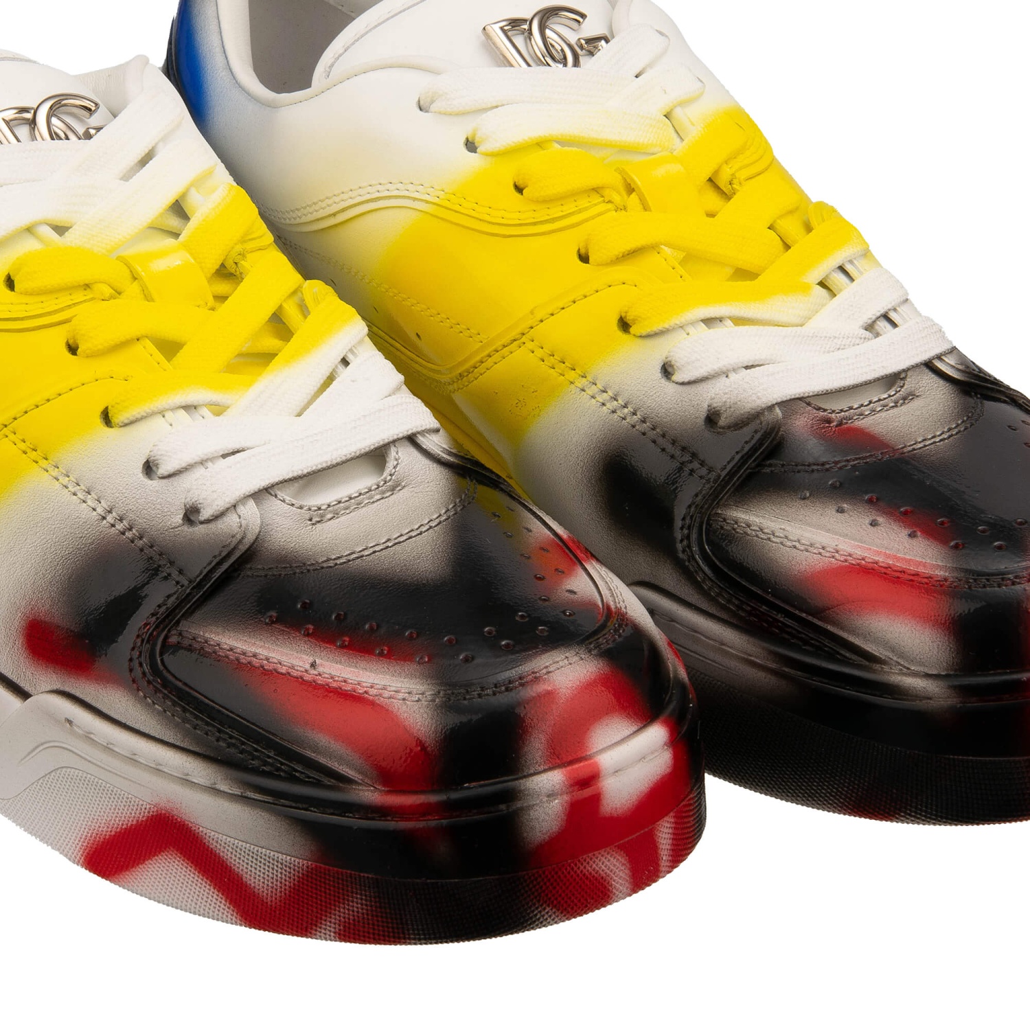 DOLCE & GABBANA Men Logo Graffiti Low Top Sneaker Shoes NEW ROMA